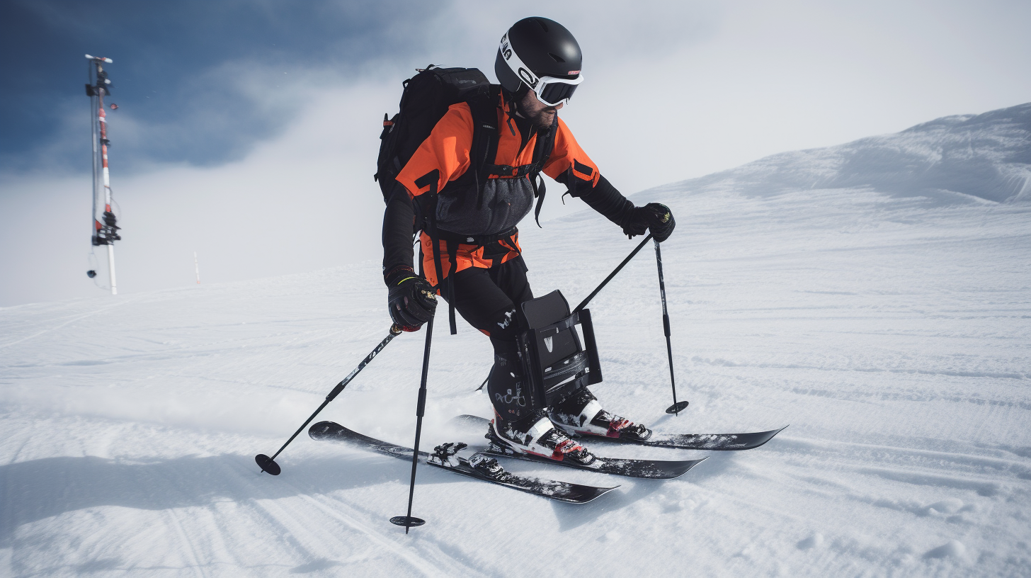Quel système électronique est utilisés dans les exosquelette de ski 